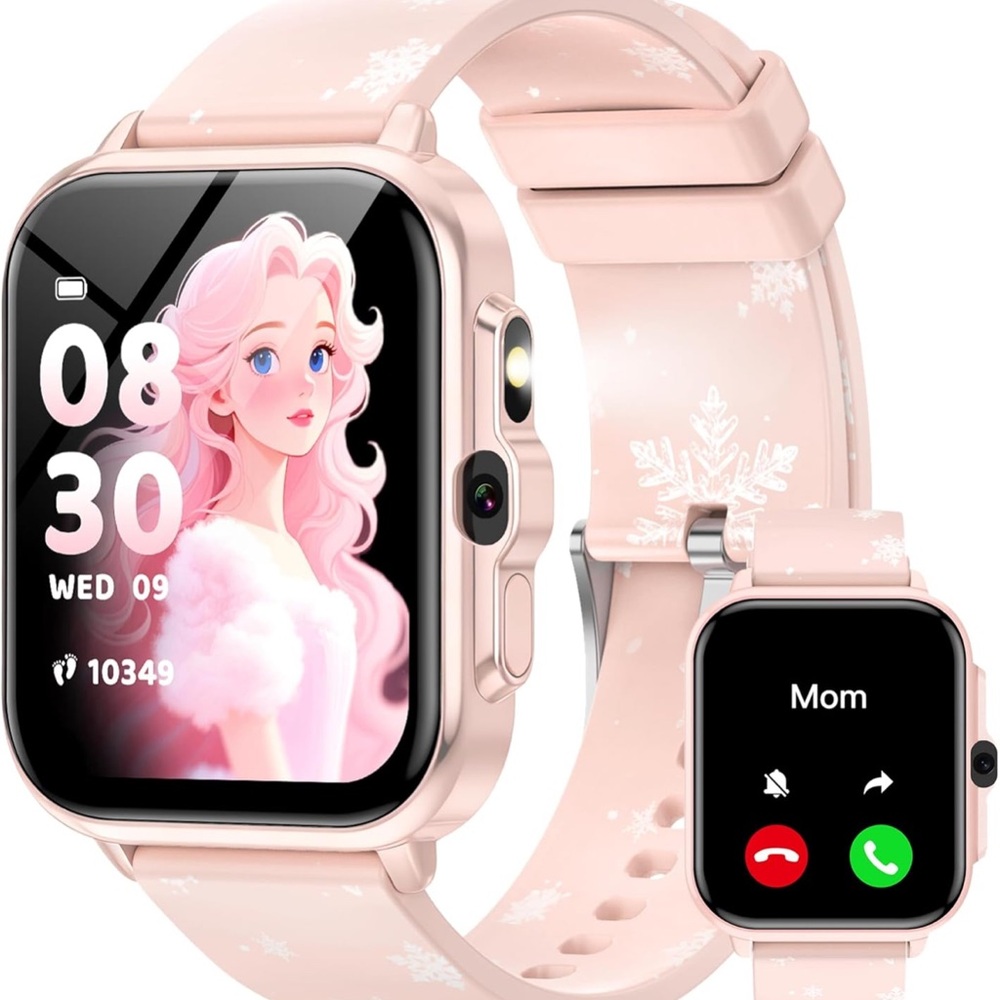 Smartwatch for kids girls age 5-12, AI functions games HD touch screen watches